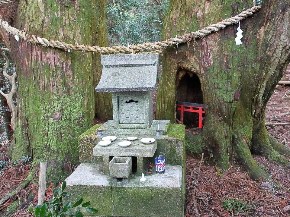 根元に祀られた祠