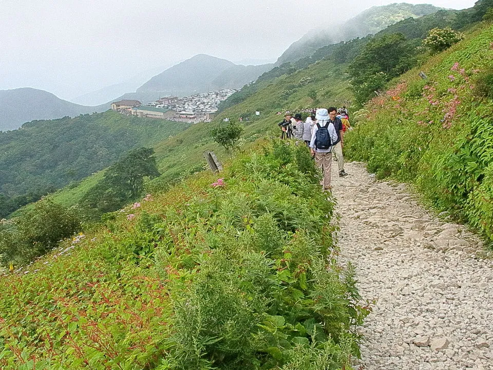 西遊歩道から山頂駐車場