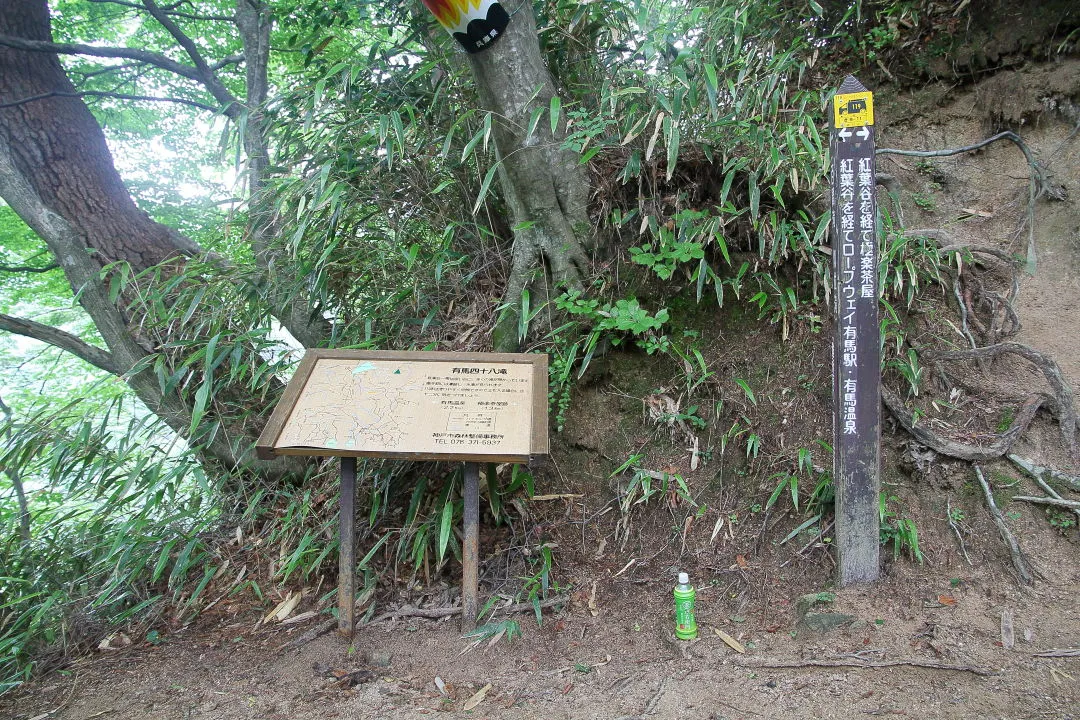 百間滝への分岐部