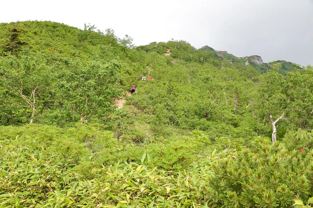 燕岳も燕山荘も見えてきた