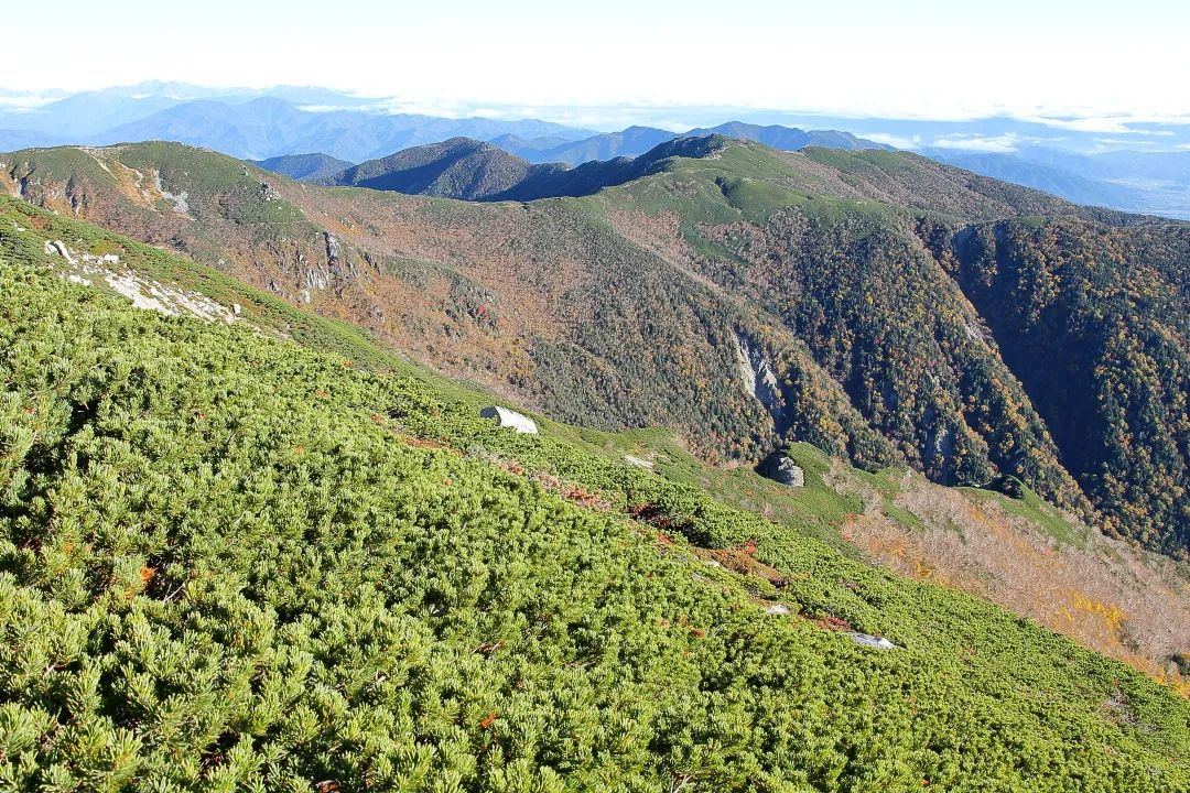 黒川谷と将棊頭山