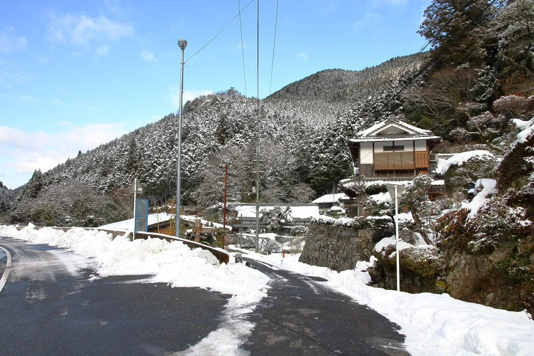 高見登山口付近