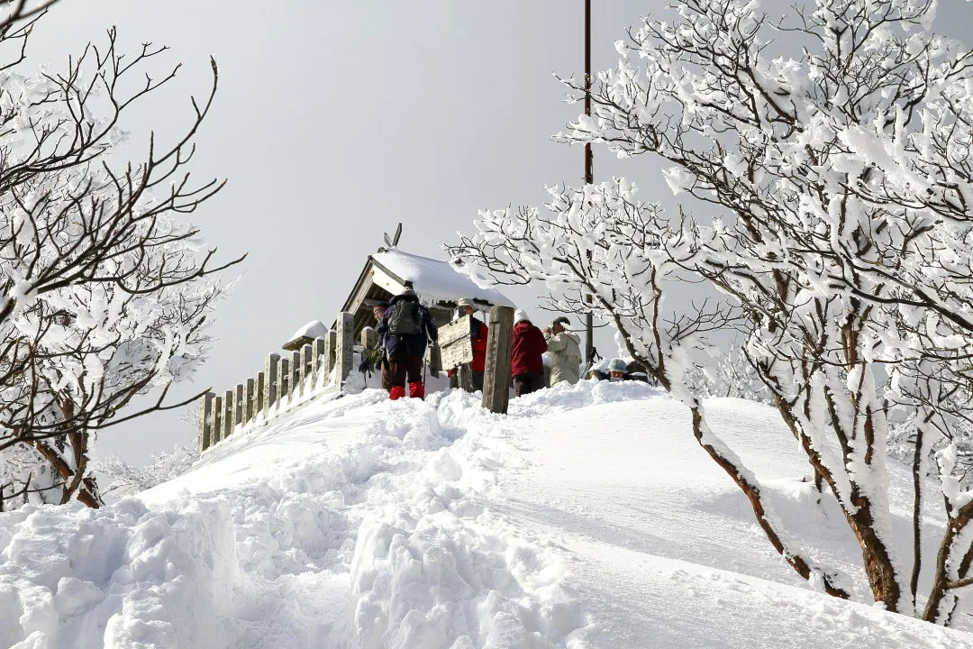 山頂に着いた