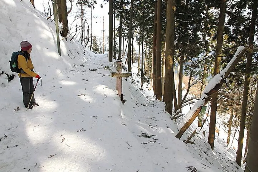 月輪寺への分岐