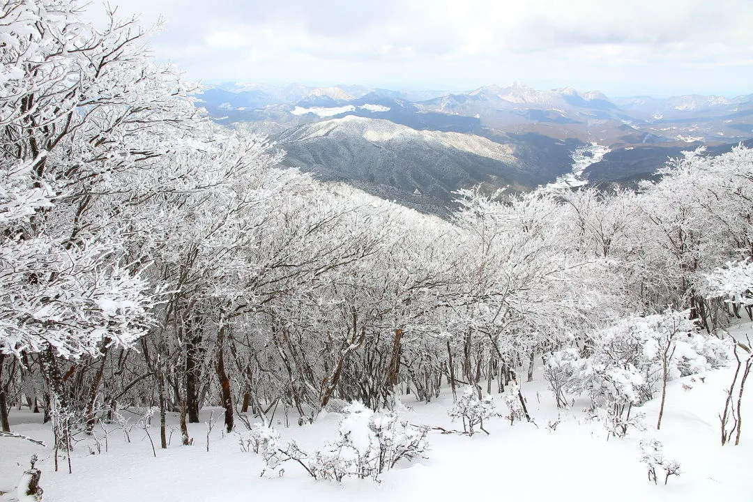 三峰山頂から