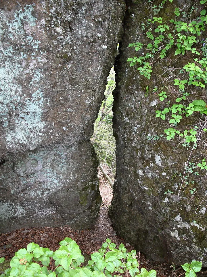 西峰の岩峰割目