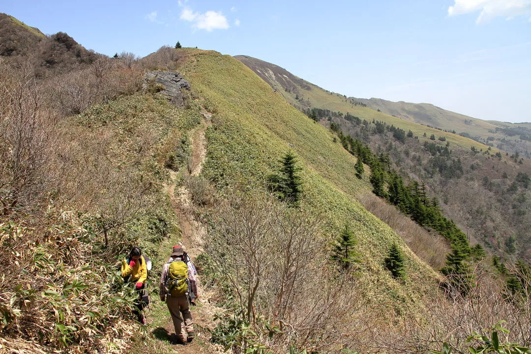 笹ヶ峰へ向う登山者