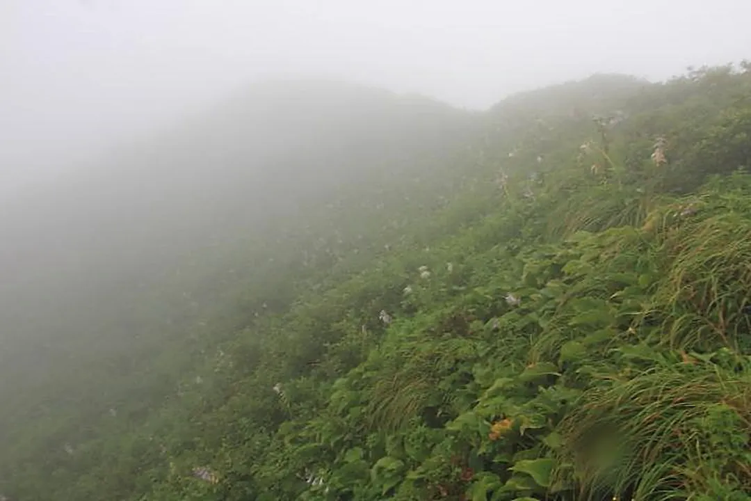 霞む目前の天狗ヶ峰