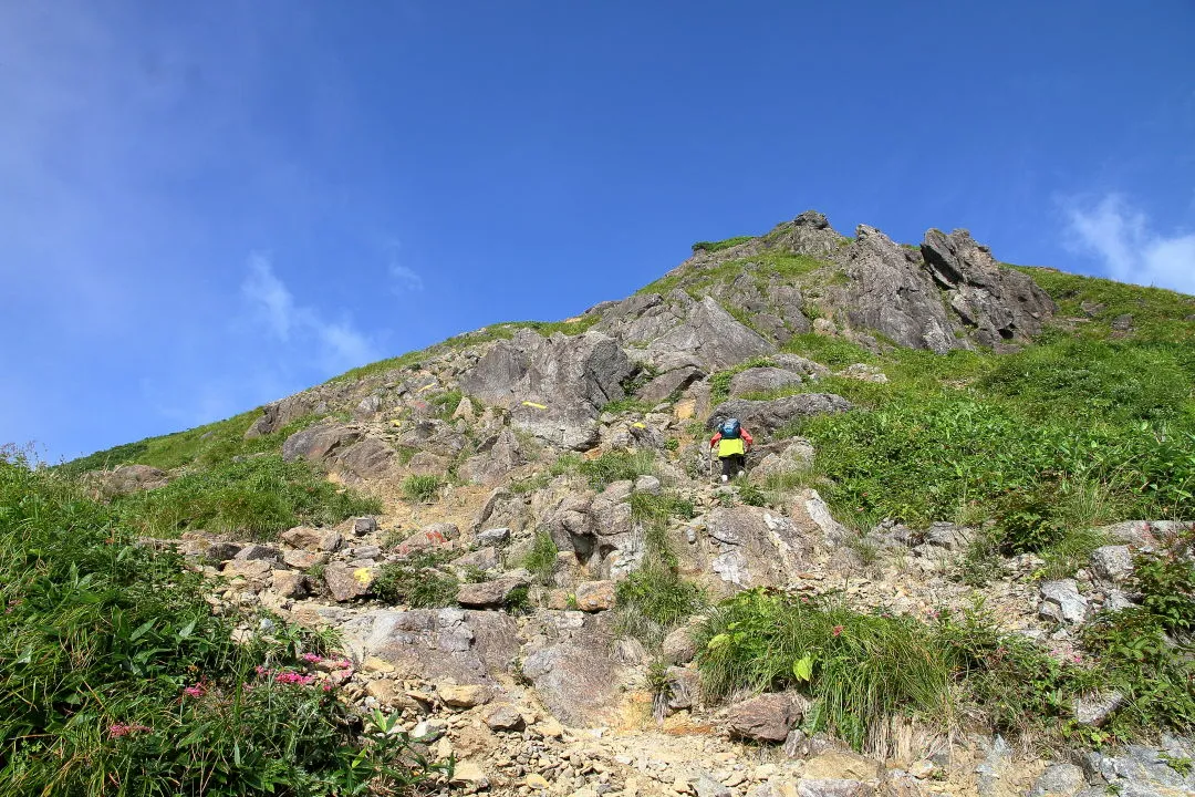 岩尾根の登山道