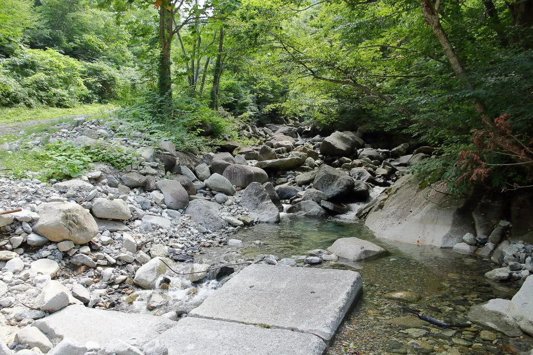 西黒沢の澄んだ流れ