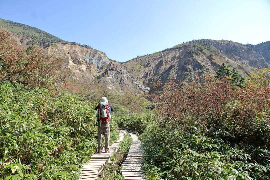 荒れた山肌