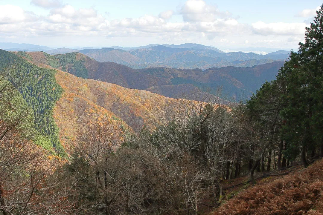 西床尾山山頂から羅漢谷方向