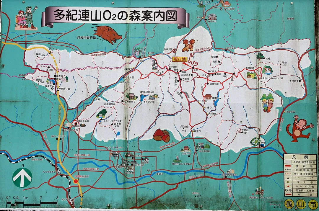 多紀連山ガイドマップ
