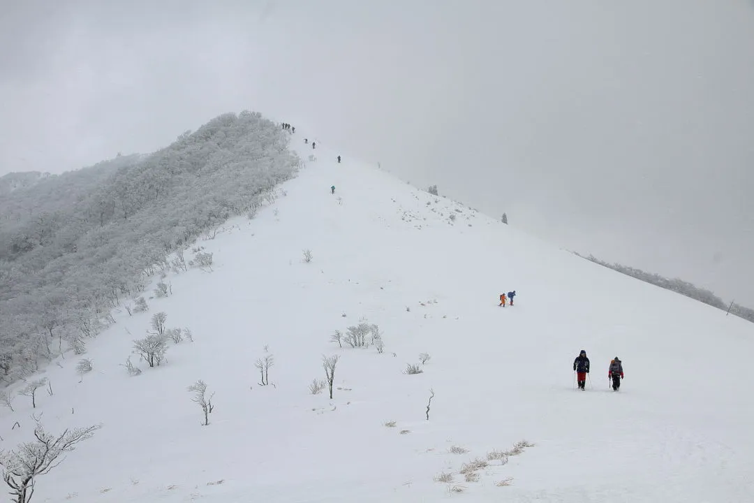 武奈ヶ岳山頂への人々