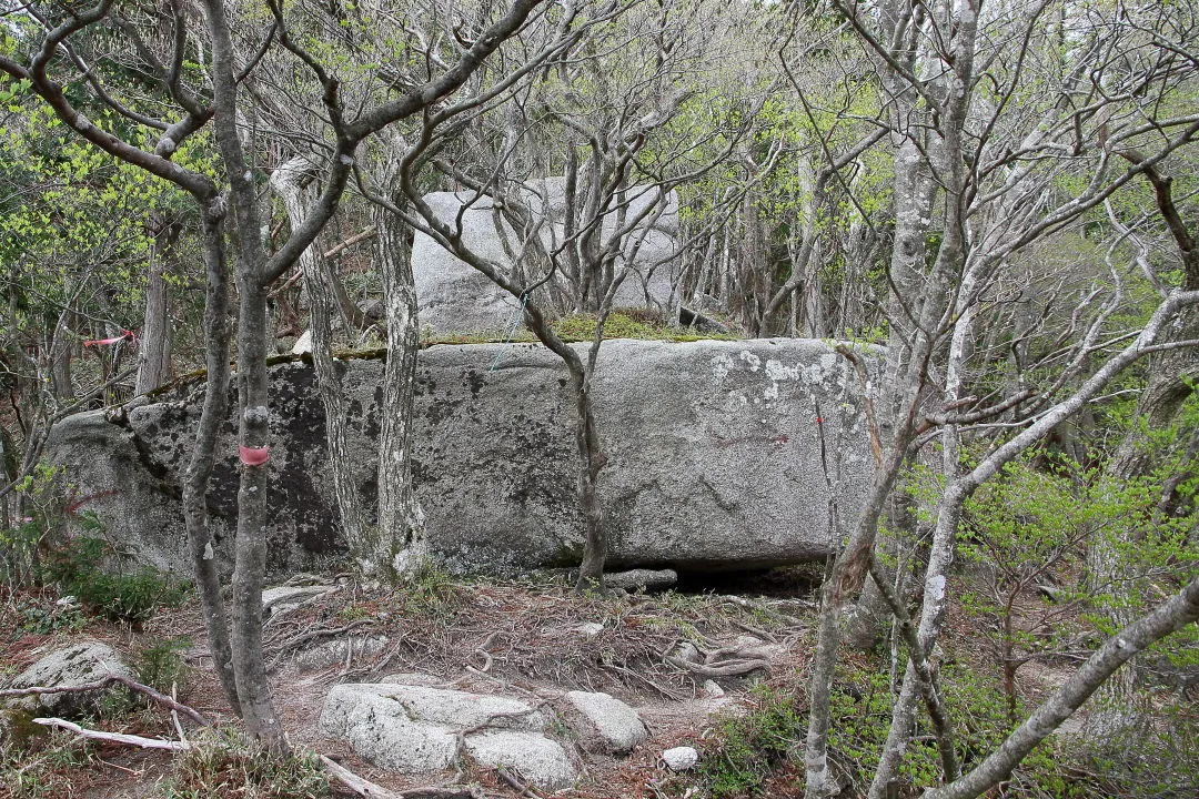 国見尾根登山道の岩