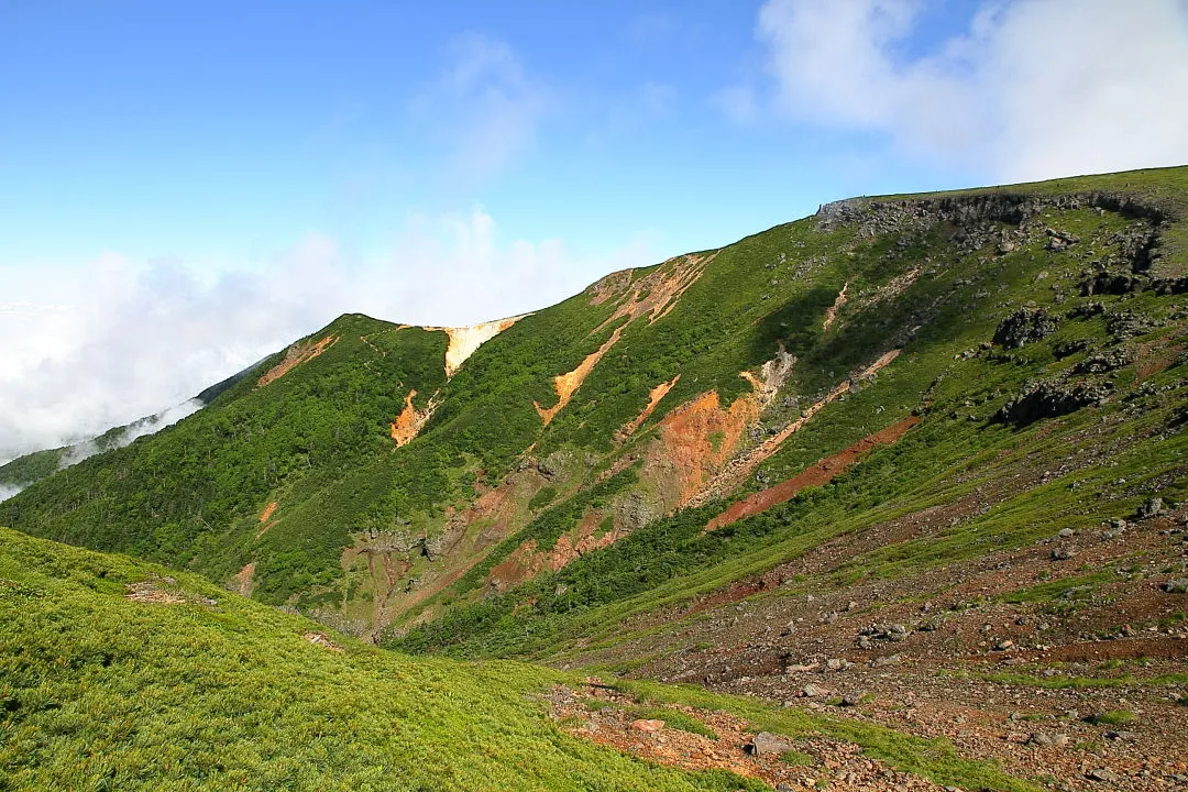 赤岩の頭への稜線