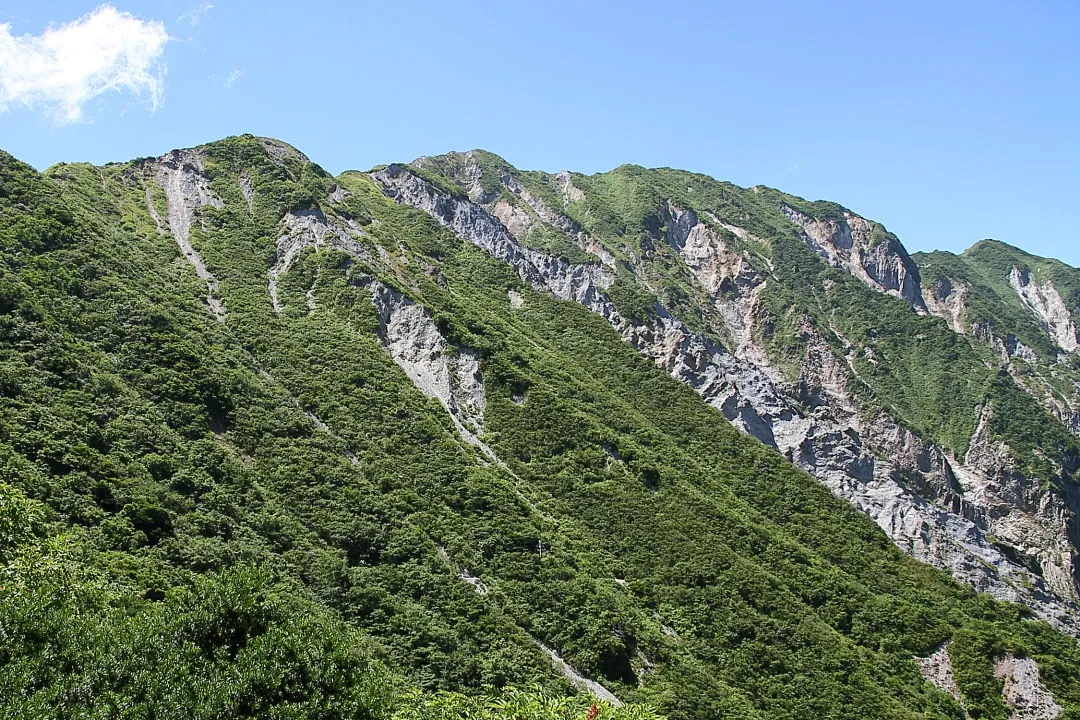 剣ヶ峰への稜線