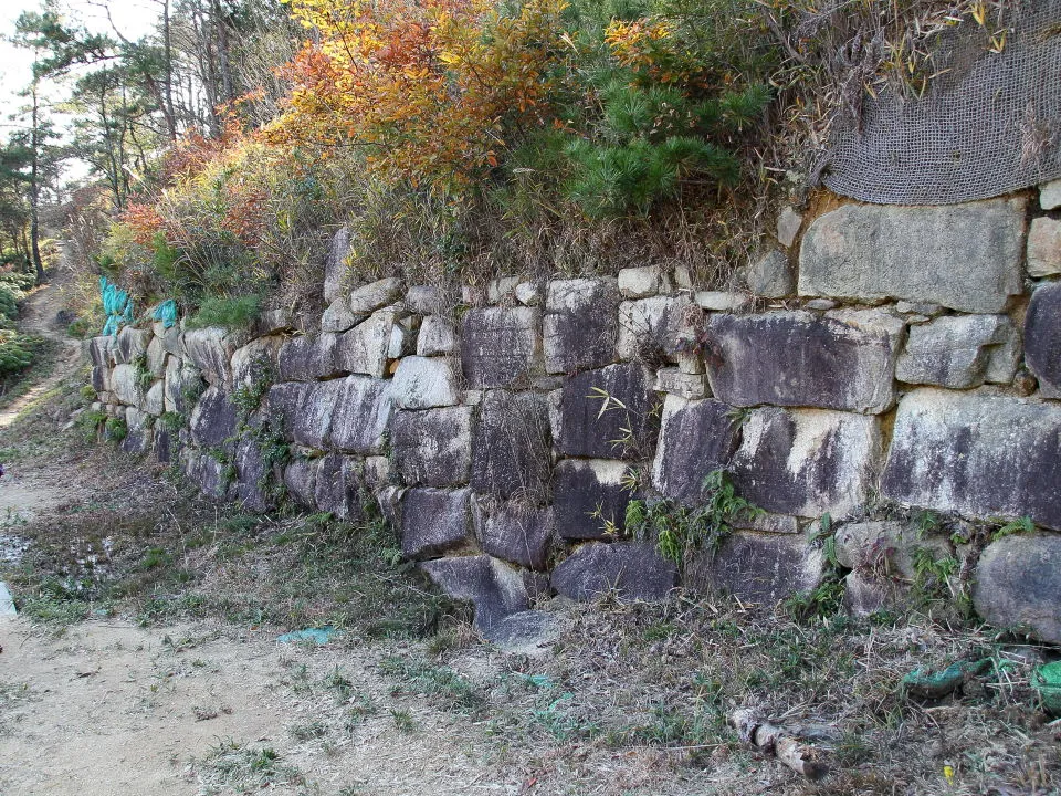 鬼ノ城　水門の石垣