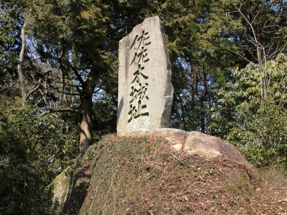 観音寺城　佐佐木城址の標