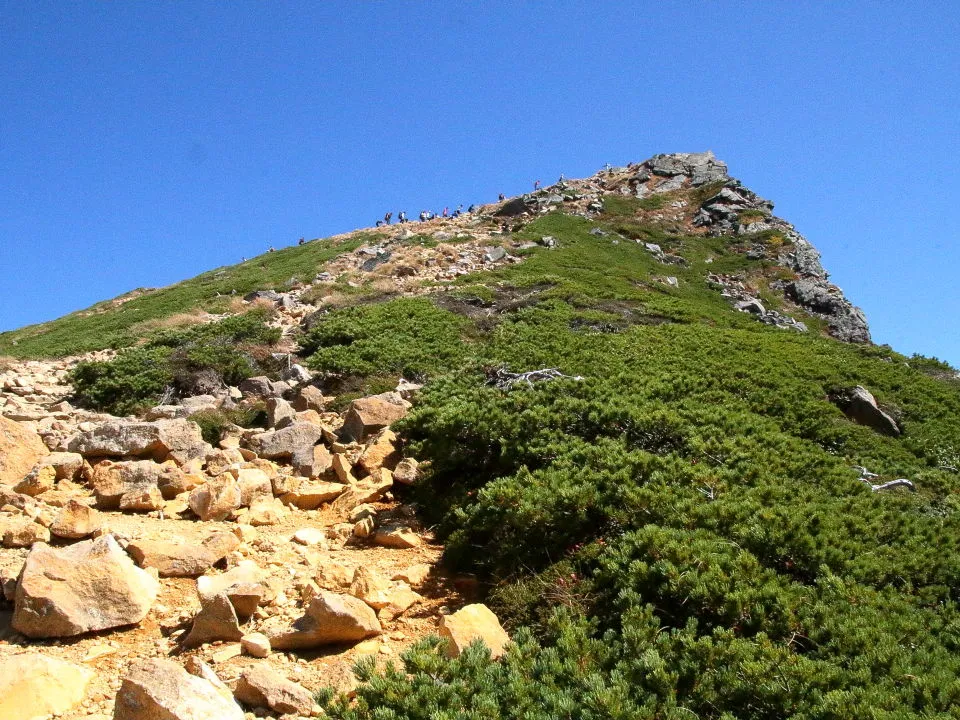 鞍部から西天狗岳