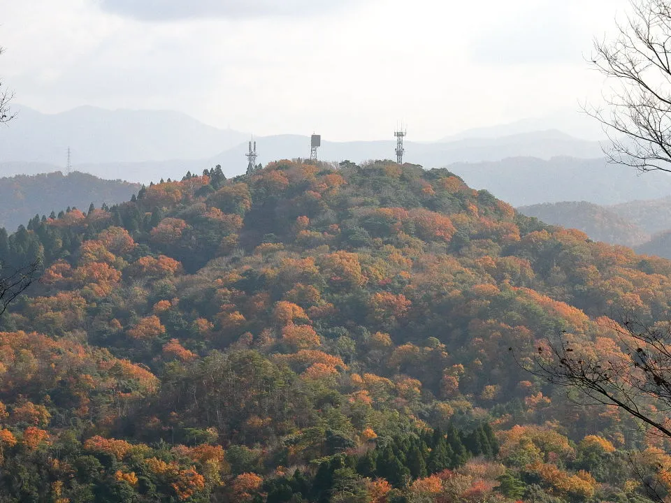 鳥取城山上ノ丸　本丸から本陣山