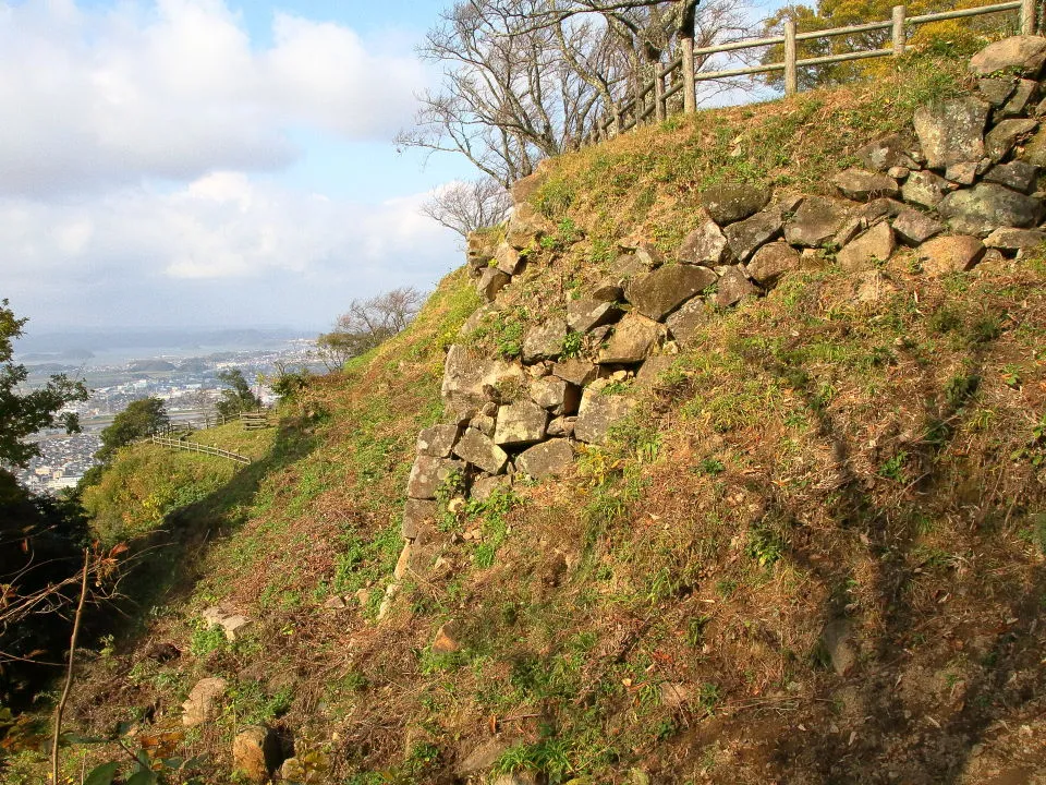 鳥取城山上ノ丸　著見櫓石垣