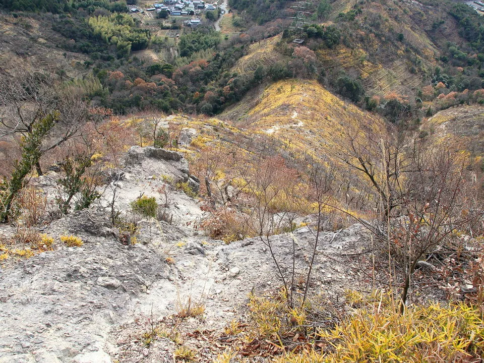 高御位山　市ノ池登山道を見下ろす