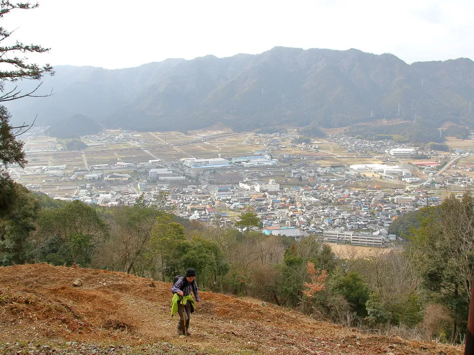 黒井城趾　石踏の段跡　赤門から