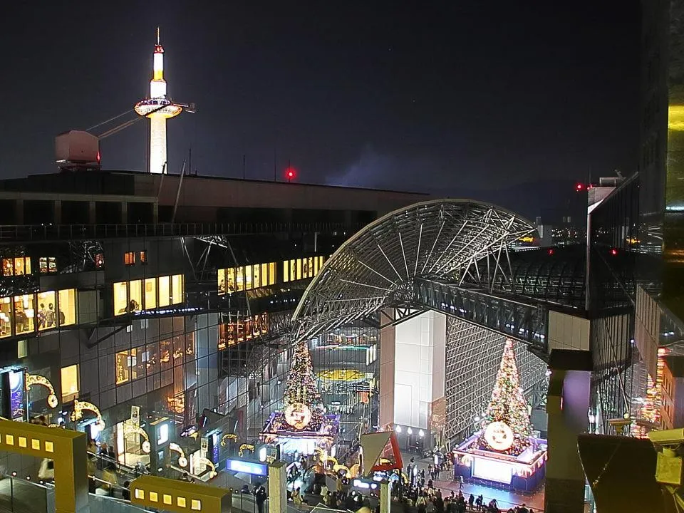 京都駅ビル屋上からの景観