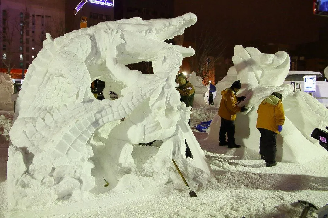 国際雪像コンクールの小雪像